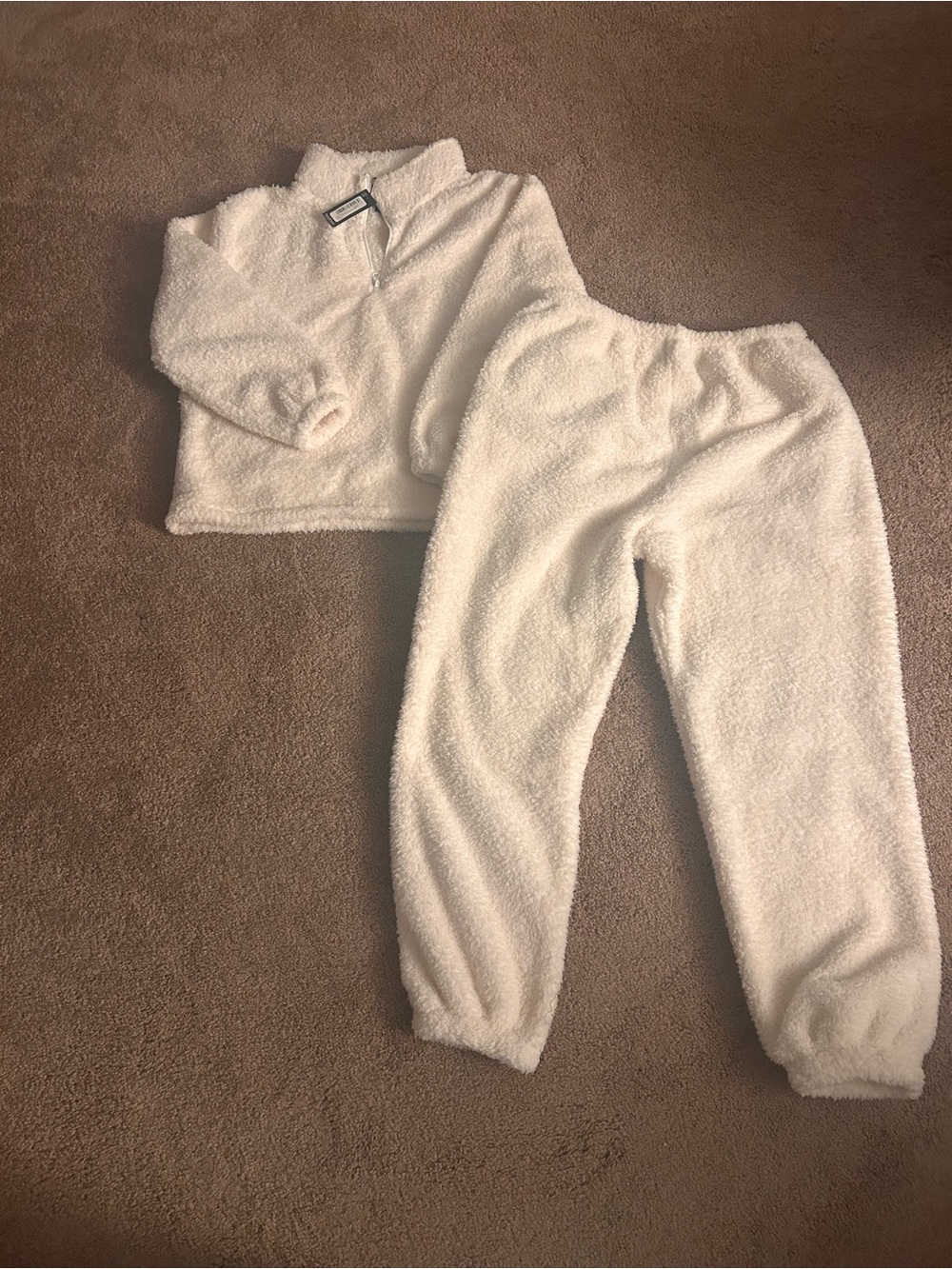 Boohoo Sherpa Sweatpants Set
